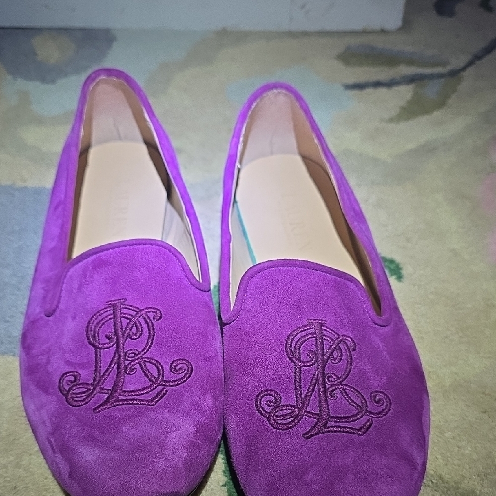 Lauren Ralph Lauren Vibrant Purple Suede Loafers